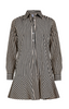 Polly Dress in Ganache Pinstripe