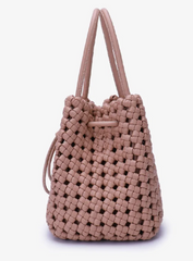 Perrie Woven Mini Bucket Bag