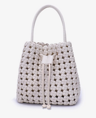 Perrie Woven Mini Bucket Bag