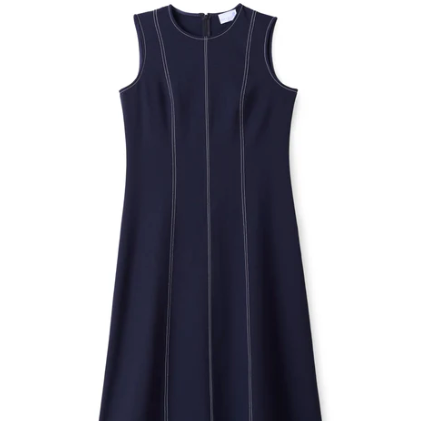 Rain Midi Dress in Dark Navy