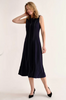 Rain Midi Dress in Dark Navy