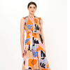 Sleeveless Smocked Maxi in Riveria Orange