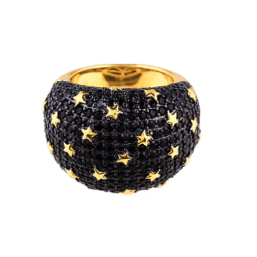 Sabah Moon Stars Onyx Ring
