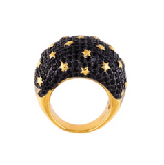 Sabah Moon Stars Onyx Ring