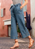 Sammie Wide Leg Pant Washed Chambray
