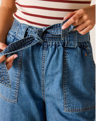 Sammie Wide Leg Pant Washed Chambray