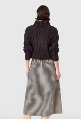 Scout Skirt in Ganache Pinstripe