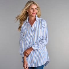 The His is Hers Shirt in Sail Blue Stripe