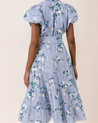 Daphne Dress in in Blue Floral
