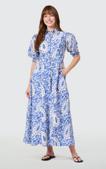 Rosie Shirtdress in Steel Paisley