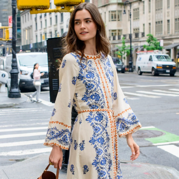 Bell Sleeve Tess Dress in Handkerchief
