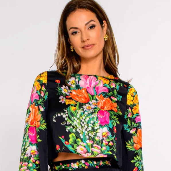 Gia Top in Centerpiece Black