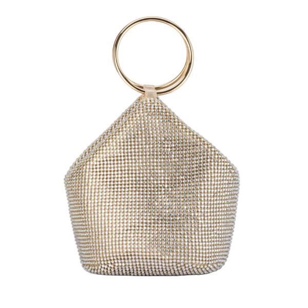 Ellie Crystal Mesh Handle Bag