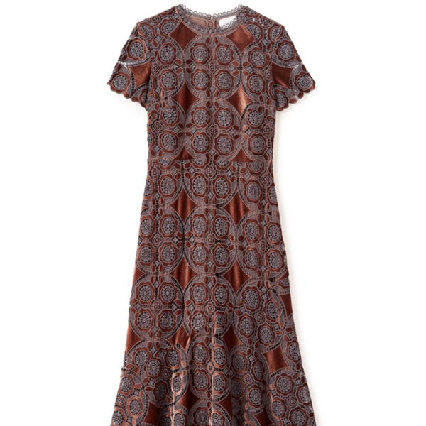Waverly Midi Dress in Mocha