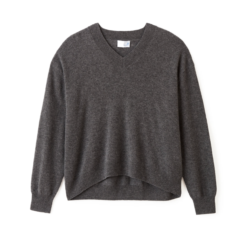 Caden V-Neck Sweater in Shadow