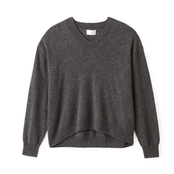 Caden V-Neck Sweater in Shadow