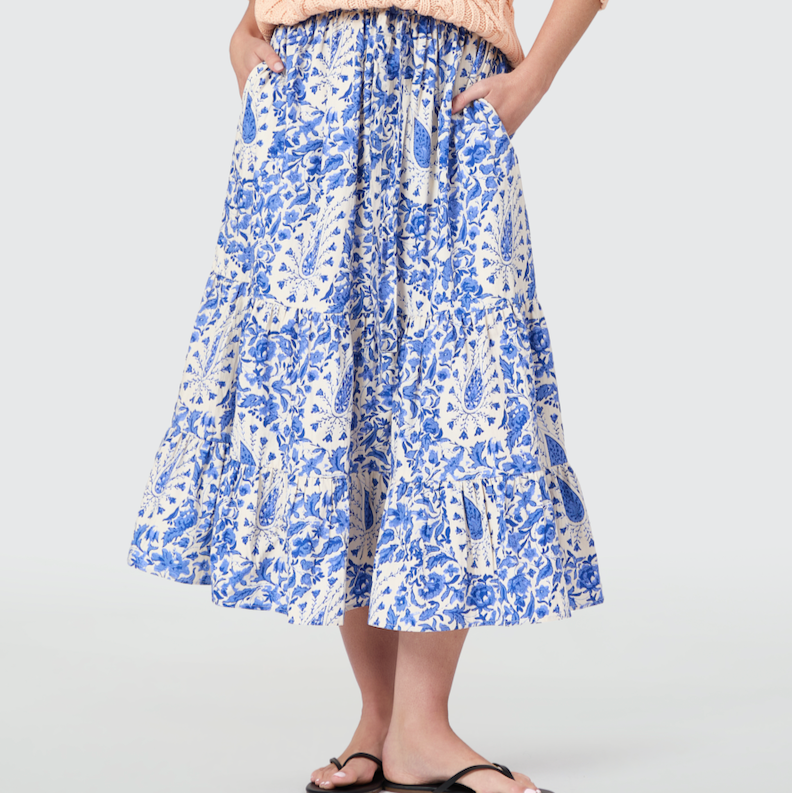 ジャケット Burberry Cotton midi skirt with Paisley print Burberry Cotton Midi Skirt With Paisley Print Women In