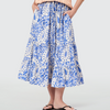 Market Skirt in Steel Paisley