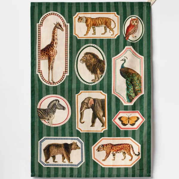 Single Tea Towel-  Animal Kingdom