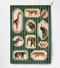 Single Tea Towel-  Animal Kingdom