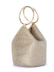 Ellie Crystal Mesh Handle Bag