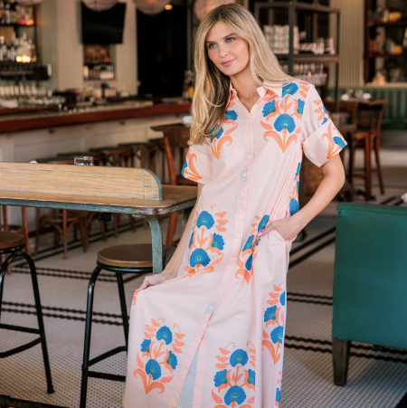 Gibbons Dress in Pink Sands