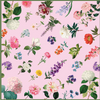 Les Fleurs Scarf in Pink/Blue