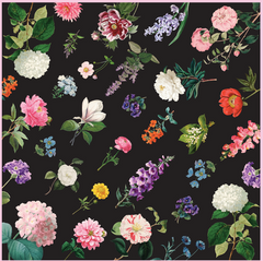Les Fleurs Scarf in Chocolate/Ebony
