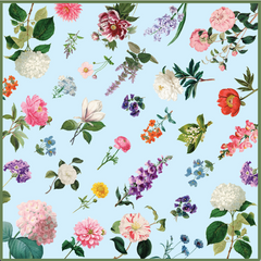 Les Fleurs Scarf in Pink/Blue