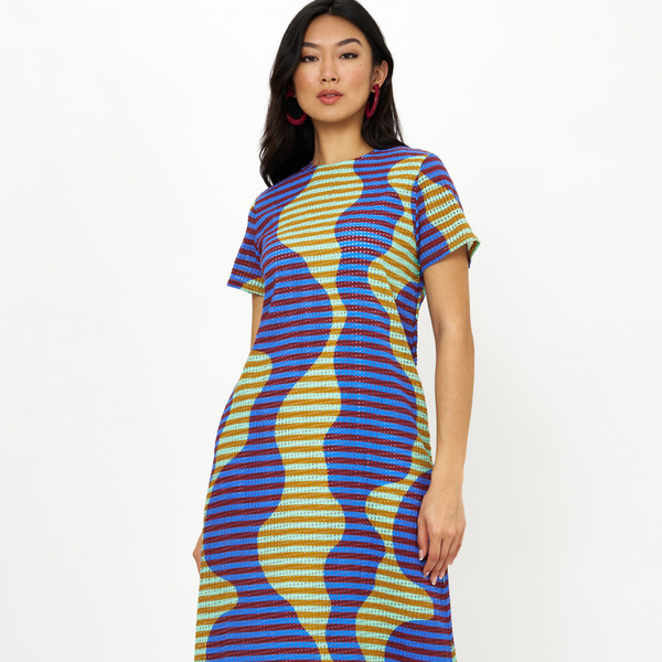 SS Shift Midi in Haring Blue