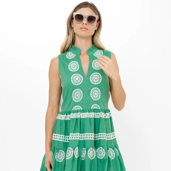 Yoke Dress in Soleil Green