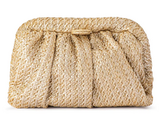 Stevie Pleated Woven Clutch