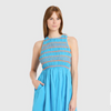 Stroll Dress in Pool Blue