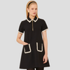 Rubina Black Double Canvas Dress