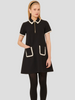 Rubina Black Double Canvas Dress