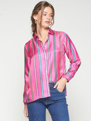 Tea Shirt in Pink Striped