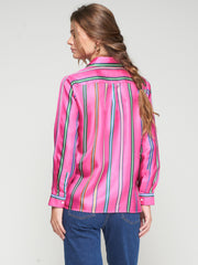 Tea Shirt in Pink Striped