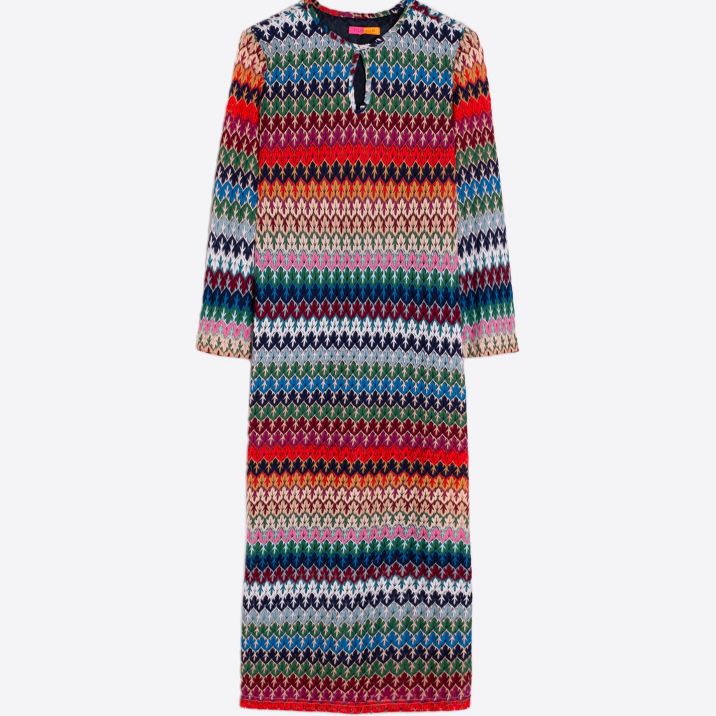 Elena Dress in Punto Jacquard