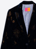 Heather Velvet Blazer with Gold Embroidery