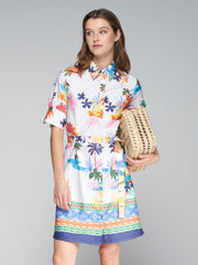 Hester Dress in Palmeras Greca