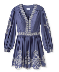 Blake Mini Dress in Indigo