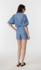 Frida Shorts in Blue Ivy Stripe