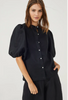 Bubble Linen Shirt in Black