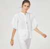Bubble Linen Shirt in Off White