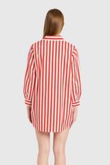 Cabana Coverup in Red Stripes