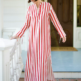 Cairo Kaftan in Red Stripe