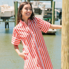 Dock Dress in Red Stripes