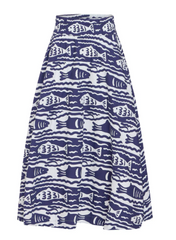 Pavillion Skirt in Fish Print
