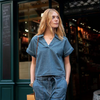 Hadley Boxy Top in Washed Chambray
