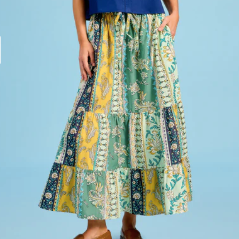 Market Skirt in Paisley Ribbon